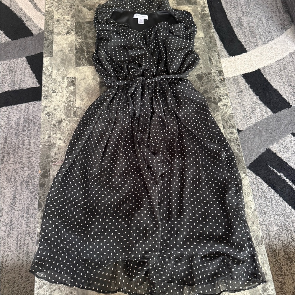 Motherhood Maternity Black & White Polka Dot Dress size L